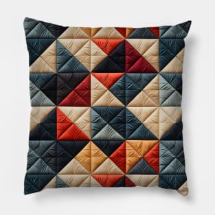 Vintage Geometric Patchwork Pattern Pillow