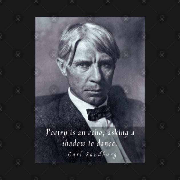 Copy of  Carl Sandburg: Poetry is an echo, asking a shadow to dance. by artbleed