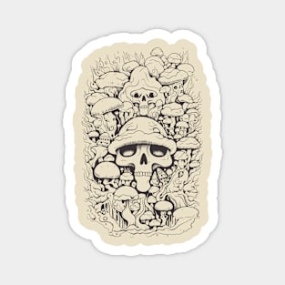 Mushroom Skulls Magnet