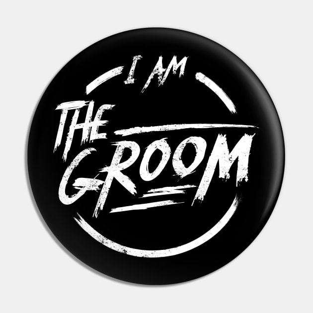 I am the groom I Funny Bacherlor Stag Do party design Pin by emmjott