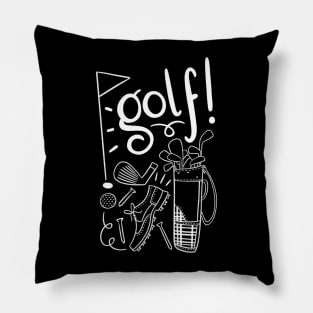 Golf_in white lettering Pillow