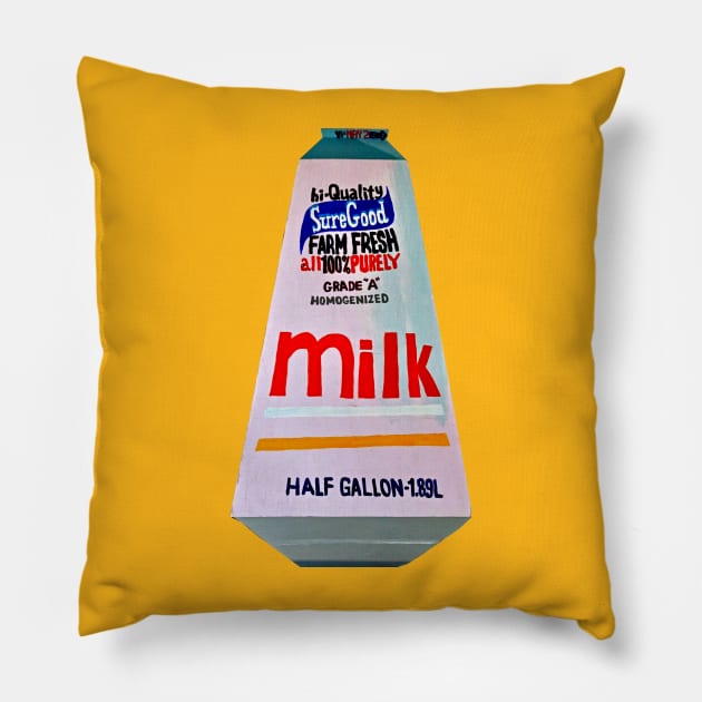 Milk Carton Pillow by SPINADELIC