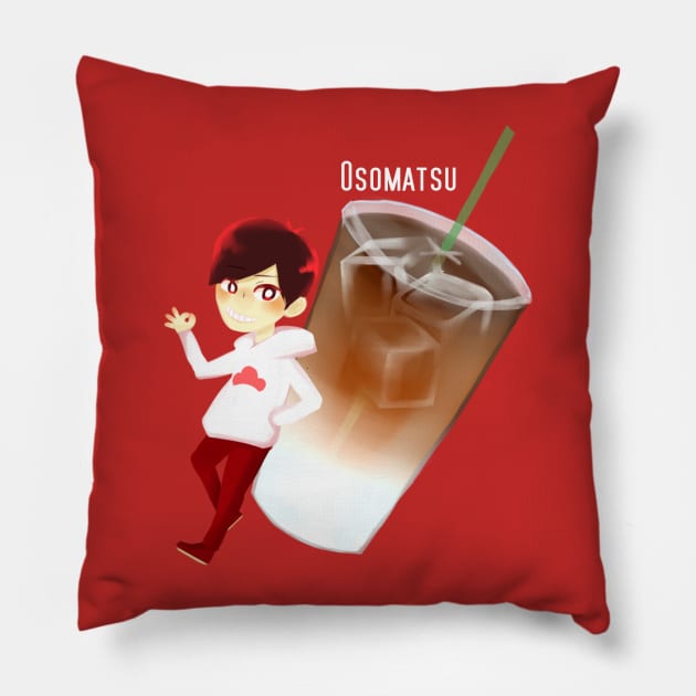 Matsuno-bucks Osomatsu Ice Coffee Pillow by shootingstarsaver@gmail.com