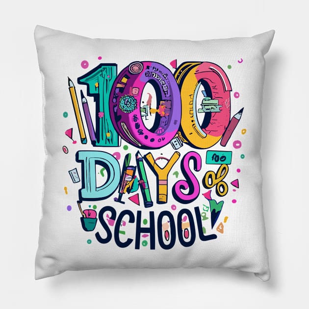 100 school days Pillow by BOLTMIDO 