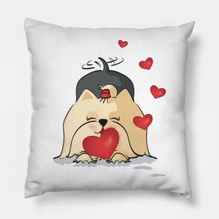 Oli, Yorkie in love Pillow