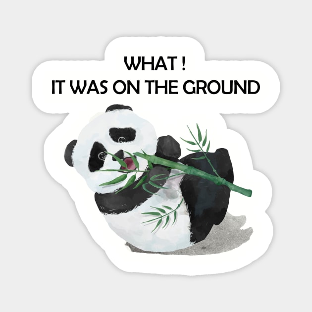 Panda Funny, What it was on the ground! Magnet by Petko121212