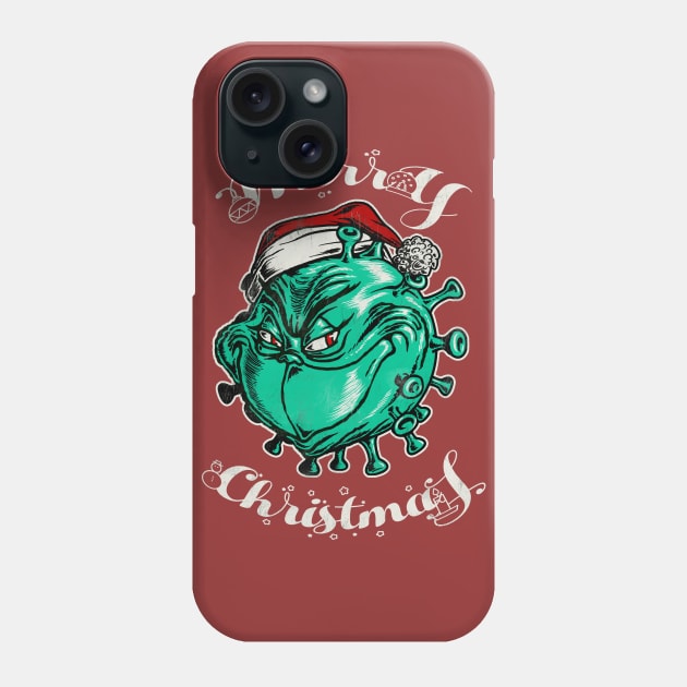 Merry Christmas from Coronavirus Phone Case by ZlaGo