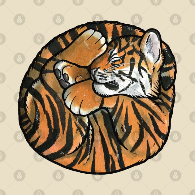 Tiger cub by animalartbyjess