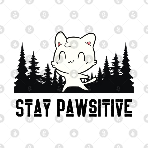 Stay Pawsitive Orange Cat by Orenji Shirts