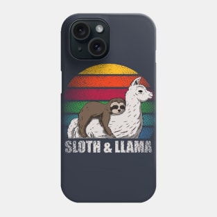 Llama and sloth Phone Case