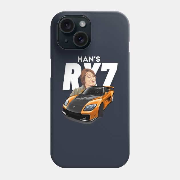 Han's rx7 Tokyo Drift Phone Case by MOTOSHIFT