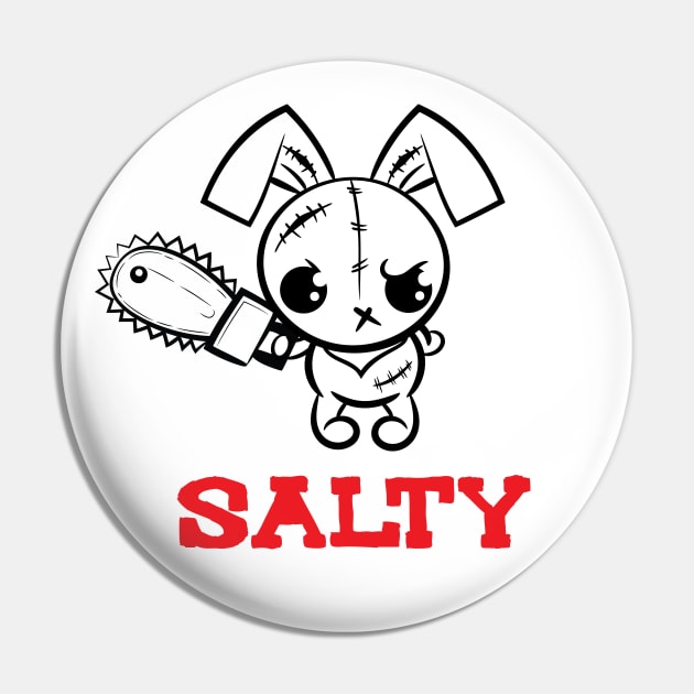 Salty Grumpy Voodoo Bunny Pin by ProjectX23Red