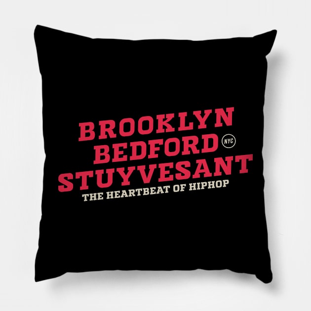 Bedford Stuyvesant Beats - Exploring the Heartbeat of Hip-Hop Pillow by Boogosh