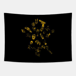 Yellowjackets Mail Symbol X Tapestry