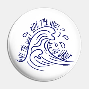 Be the Wave v2 Navy Pin