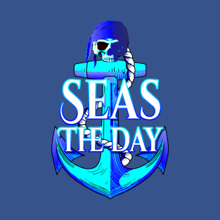 Seas The Day Pirate Anchor T-Shirt