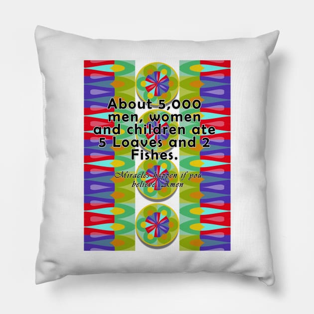 Fishes and Loaves Pillow by Abalon