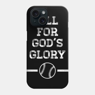 Christian Baseball Player - God's Glory Phone Case