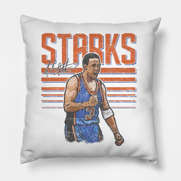 John Starks New York Hyper Pillow by MASTER_SHAOLIN