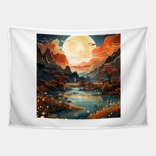 Colorful night Tapestry