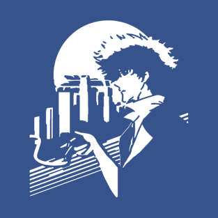 Cowboy Bebop   1 1, Bebop Crew, cowboy bebop, aesthetic, bebop, bounty hunters, cowboy, cyberpunk, ein, faye valentine, futuristic, japanese, jet black, spike spiegel, corgi, faye valentine, lets jam T-Shirt