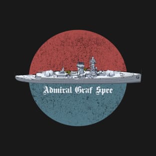 Admiral Graf Spee German WW2 Panzerschiff Vintage Scene Gift T-Shirt