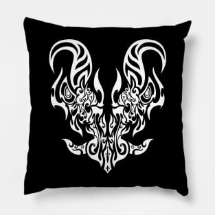 Abstract tribal tattoo with eye concept No. A2 white special Pillow