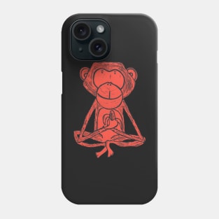 Monkey, Cheeky Monkey, dark orange Phone Case