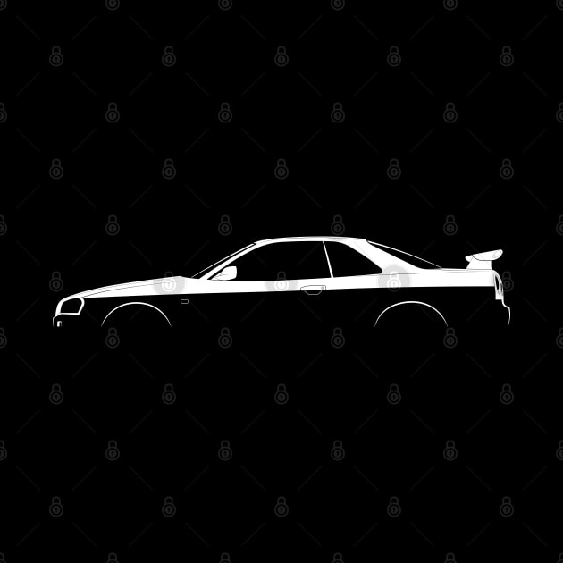 Nissan Skyline GT-R (R34) Silhouette by Car-Silhouettes