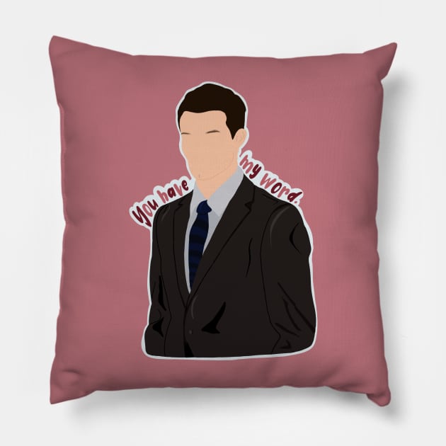 Elijah “You have my word.” Pillow by claysus