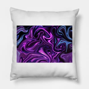 Purple fluid Abstract Pillow