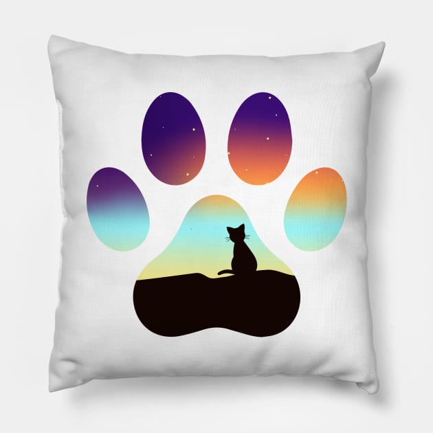 Paw Pillow by Debbie's Art