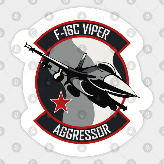 F 16 Viper Aggressor F16 Aggressor Squadron Sticker Teepublic Au