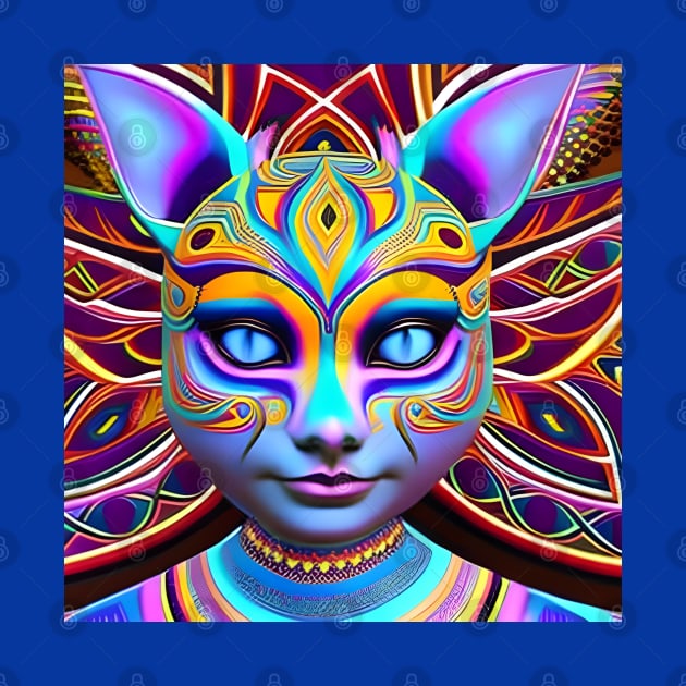 Catgirl DMTfied (10) - Trippy Psychedelic Art by TheThirdEye