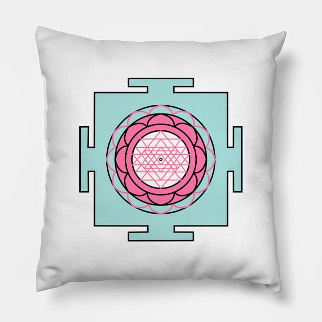 Yantra #19 Pillow by Olga Berlet