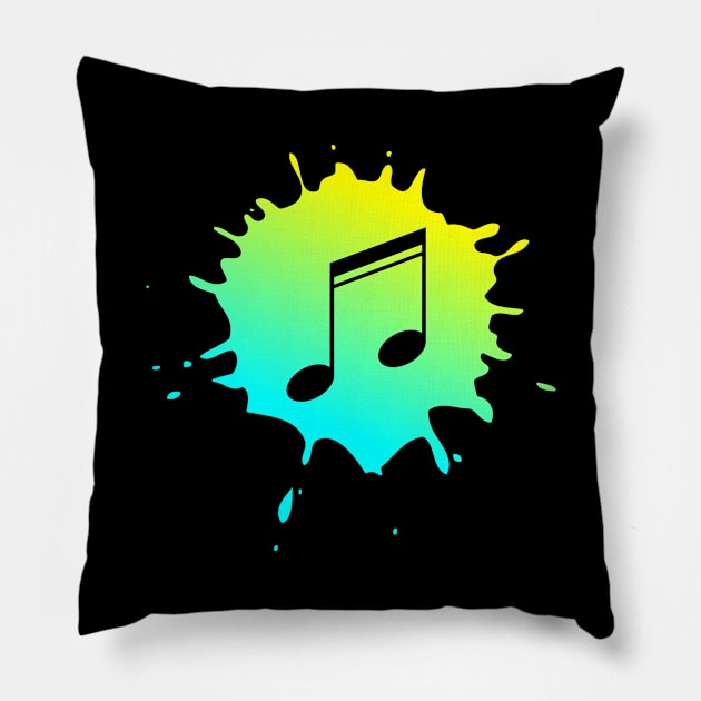 Men or Boys Music Note Pillow by JKFDesigns