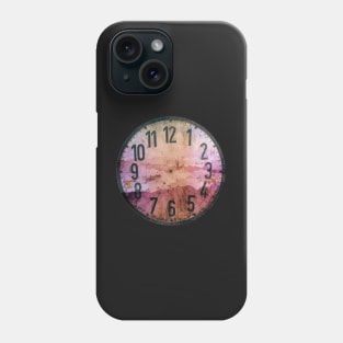 Clock face - Smoky Mountains Grunge Dusky Pink Option Phone Case