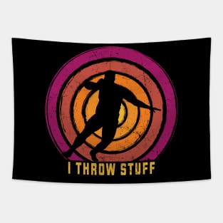 I Throw Stuff Shot Put Tapestry