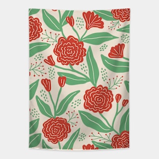 Rose garden in red and green Tapestry