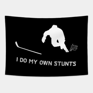 I Do My Own Stunts Inline Hockey Tapestry