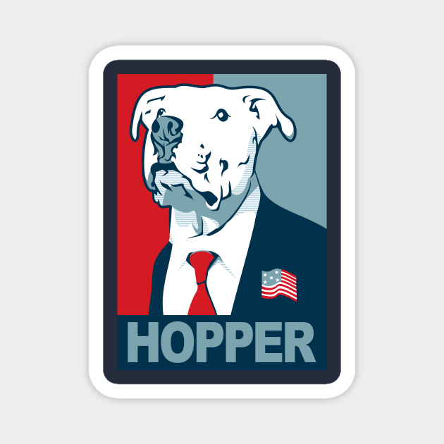 Feel The Hopper (Red White and Hopper) Magnet by LuisIPT