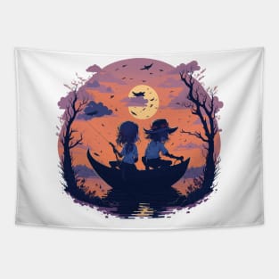 Vampire Fishing with Girlfriend Tapestry