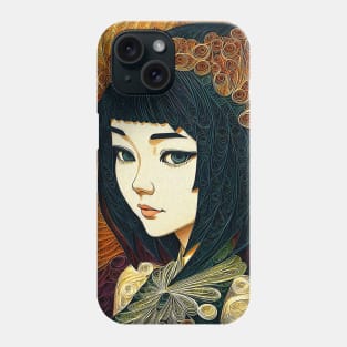 Whirly Girl - Colorful Digital Portrait Phone Case