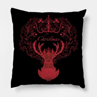 Christmas in red Pillow
