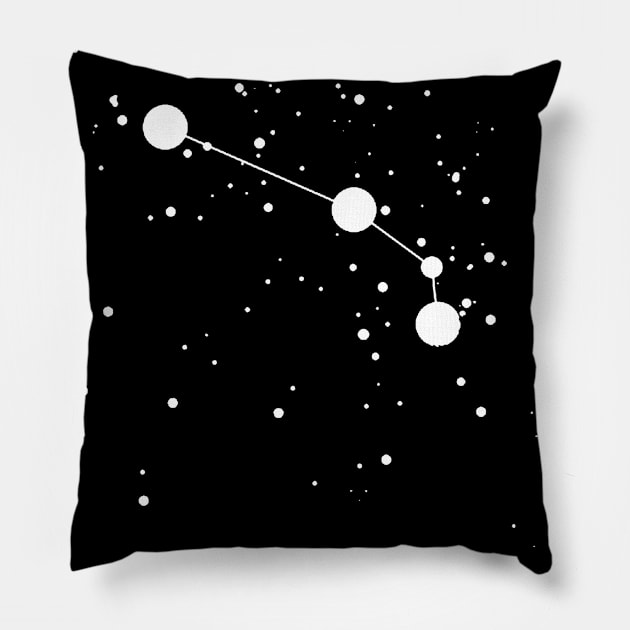 Aries Constellation Zodiac Symbol Pillow by Wolfek246