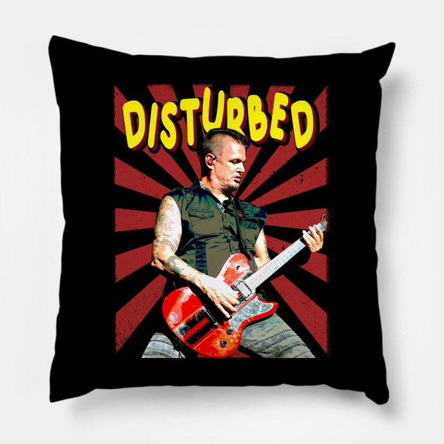 Indestructible Threads Disturbeds Band Tees, Unleash Your Inner Warrior in Rock-Infused Style Pillow by Femme Fantastique
