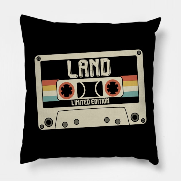 Land Name - Limited Edition - Vintage Style Pillow by Debbie Art