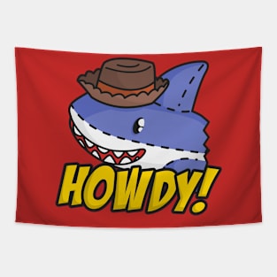 Howdy Shark Tapestry