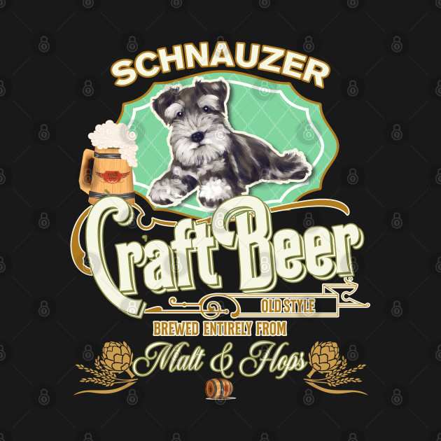 Disover Schnauzer Gifts - Beer Dog lover - Schnauzer - T-Shirt