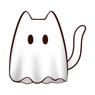 Cat Ghost Halloween T-Shirt
